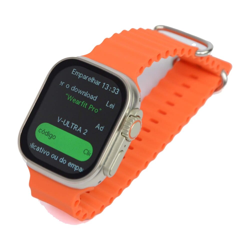 Smartwatch pulseira laranja — Pulseira esportiva trançada